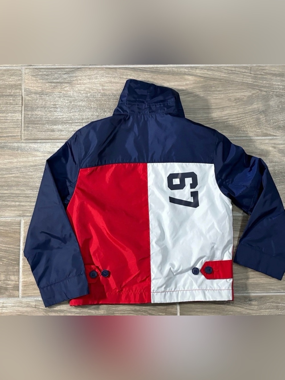 Ralph Lauren Polo Wind Youth Zip Up Jacket Colorblock 67 Six Seven 3T Boys USA - Picture 3 of 4